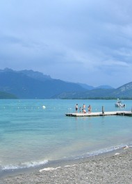 vue depuis la plage de Sevrier