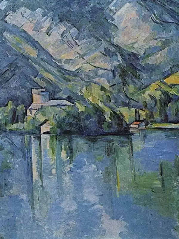 tableau de Cézanne montrant le lac d'Annecy