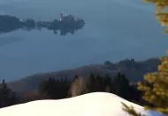 La presqu-île du lac d'Annecy depuis le col