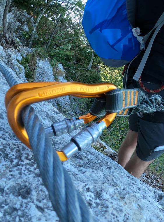 équipement via ferrata