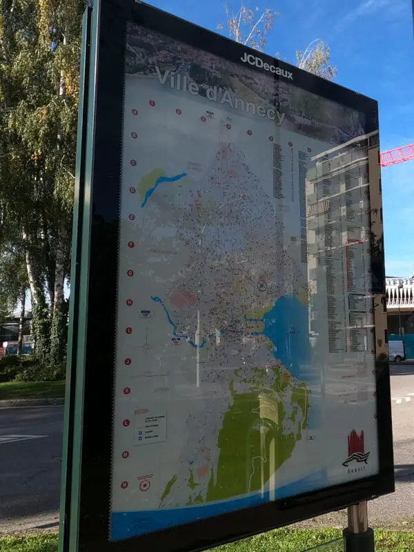 plan de la ville d'Annecy