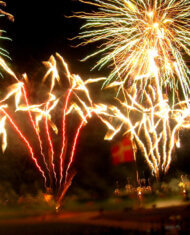 feu d'artifice sur Annecy