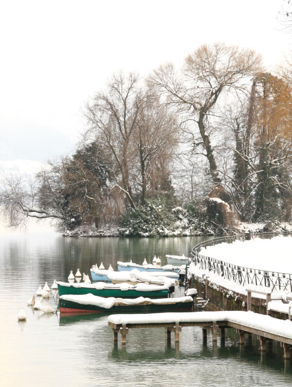 L'île aux cygnes en hiver