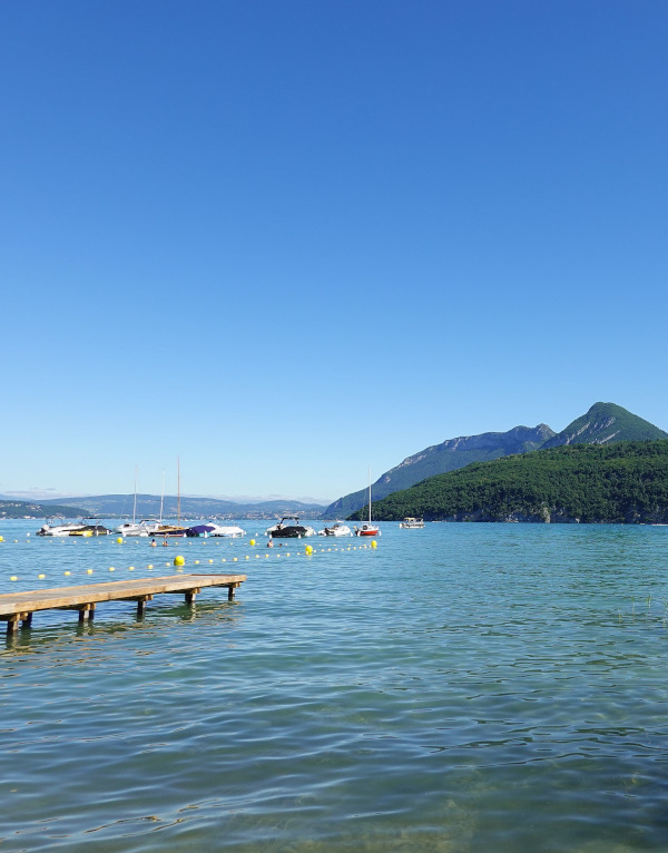 plage de duingt vue Annecy