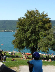 Veyrier du Lac, plage du plan