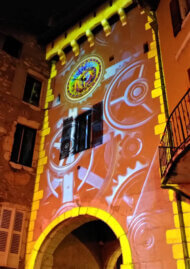 Illumination de noël sur la Porte Sainte Claire