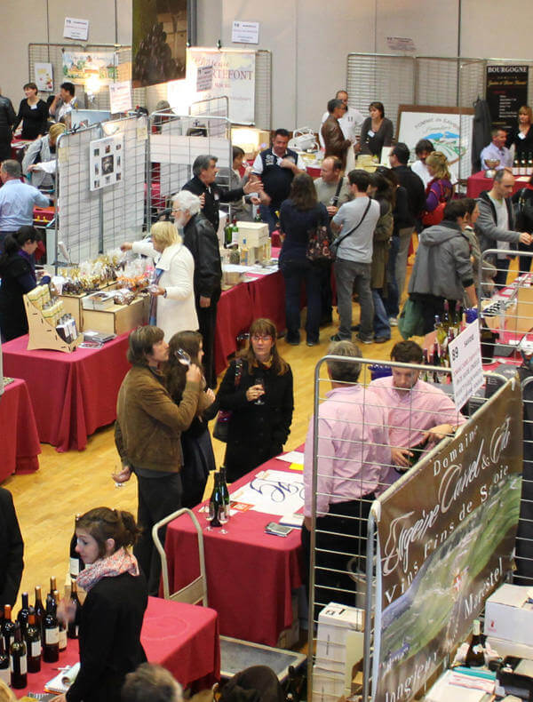 vue du salon du vin de Sevrier