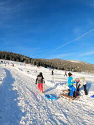 piste de luge au plateau des Glières