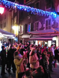 hiver soir annecy