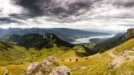 Panorama du lac d'Annecy depuis la montée de la Tournette