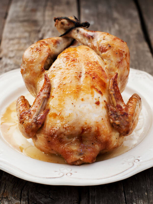 Poulet roti au reblochon de Savoie