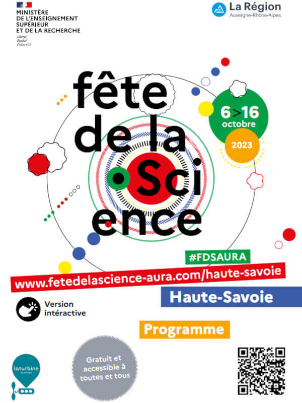 Fête de la science 2023 à Annecy fete science annecy 2023 Affiche de la fête de la science en Haute-Savoie