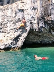 escalade au roc de Chère au lac d'Annecy